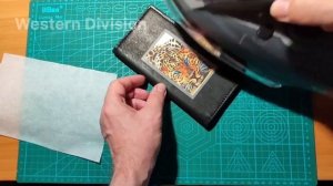 DTF печать на натуральной коже, трансфер картинки DTF с помощью утюга #dtf #dtfprinting