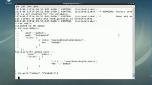 MongoDB Enable Authorization