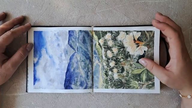 ОБЗОР АКВАРЕЛЬНОГО СКЕТЧБУКА  | Sketchbook tour | Малевичъ смотреть онлайн