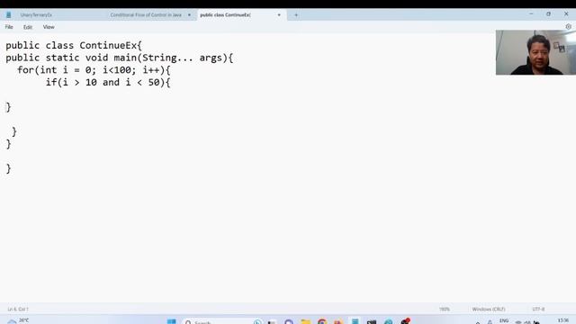 Java SE: continue break statement