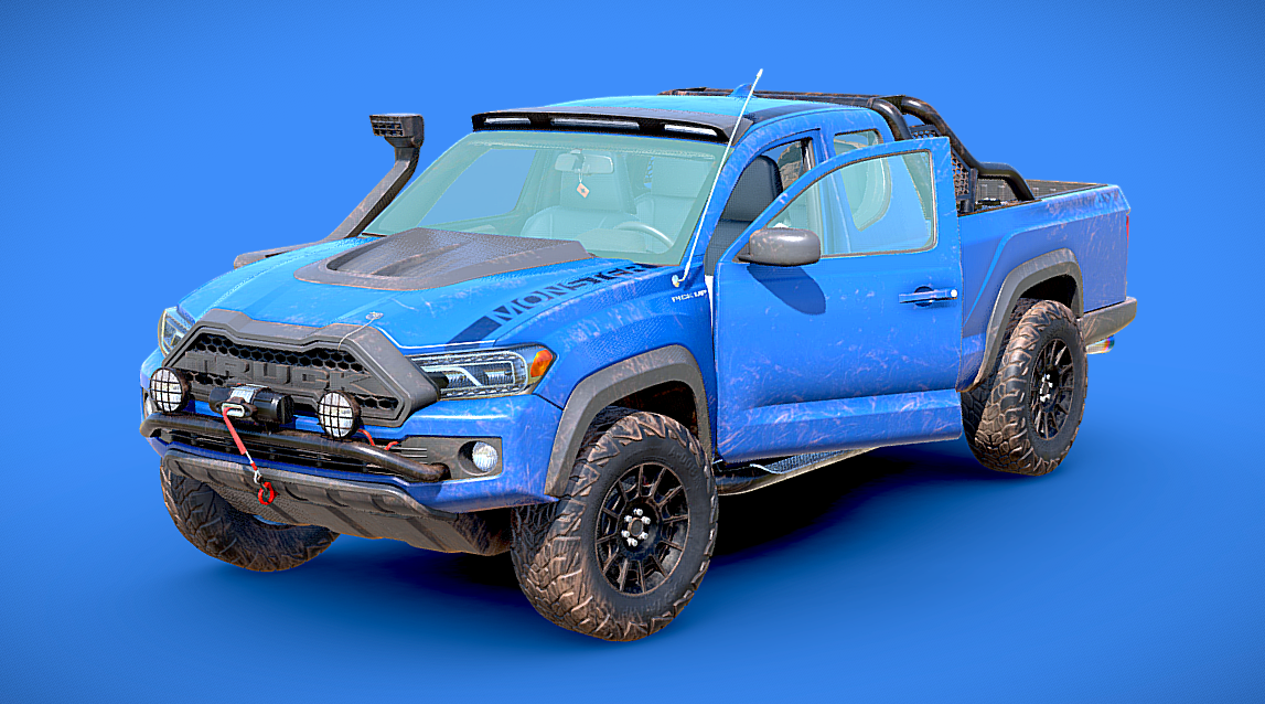 Generic Pickup Truck Lowpoly в 3D от rfarencibia