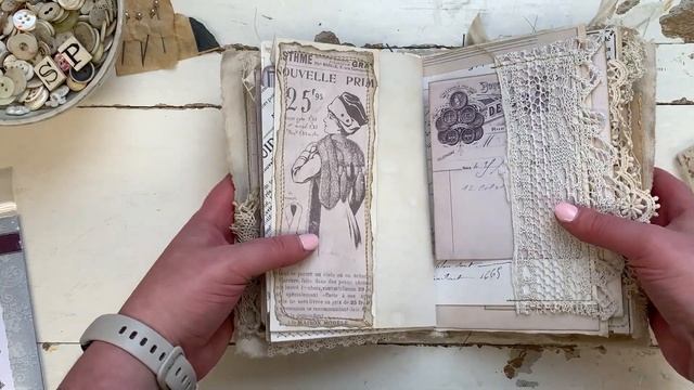 Shabby Chic Vintage Sewing Junk Journal