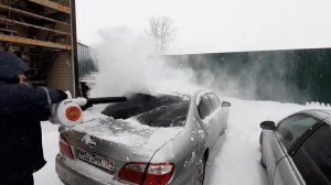 как убрать снег с машины. Воздуходувка бензиновая Stihl.