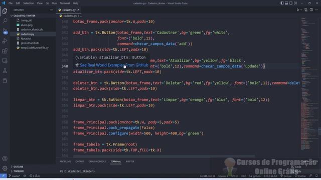Cadastro de alunos em python tkinter atualizado com fotos смотреть онлайн