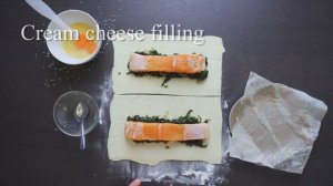 SALMON PIE With Cream Cheese and Spinach