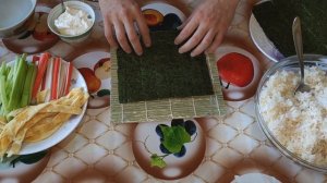 Кимпаб с крабовыми палочками