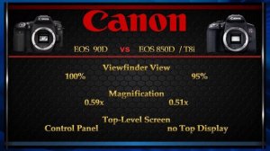 Canon EOS 90D vs Canon EOS 850D/T8i Comparison video (Spec Comparison)