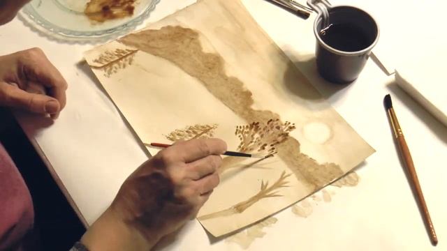 Рисунок за минуту. Кофейная гризайль