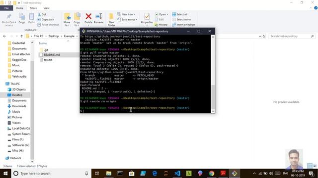 GIT Fundamental with Remote Repository using VS Code and GIT Bash. смотреть онлайн
