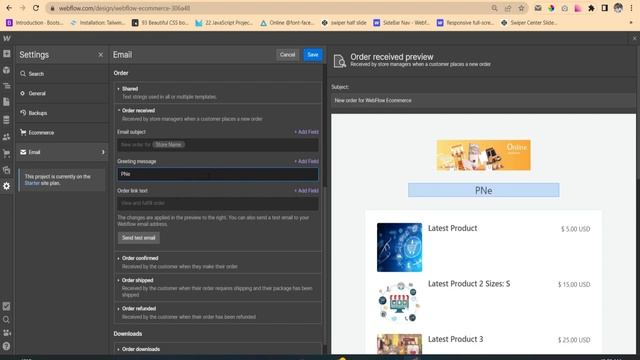 How To Customize Email Template in Webflow in Urdu/Hindi  - Webflow Ecommerce  - Webflow Tutorial