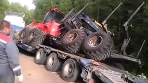 Форвардер съехал с трала - мастер-класс