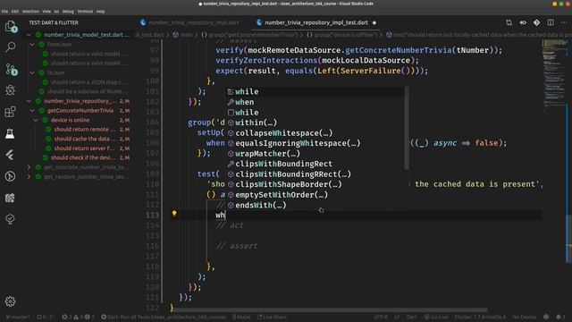 Flutter TDD Clean Architecture Course [6] – Repository Implementation смотреть онлайн
