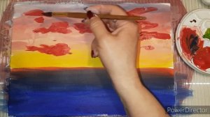 Урок рисования для детей.
Рисуем вечерний морской пейзаж..