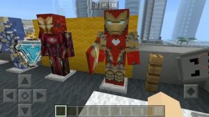 ВСЕ КОСТЮМЫ ЖЕЛЕЗНОГО ЧЕЛОВЕКА В ОДНОМ МОДЕ МАЙНКРАФТ PE///Minecraft_IRON MAN [ ОБЗОР МОДА ]