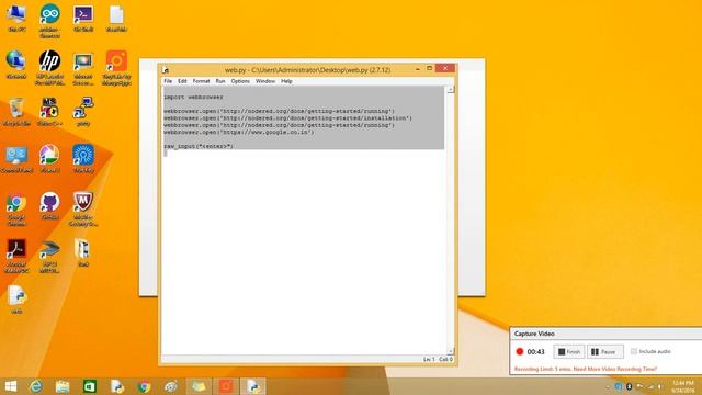 Python : webbrowser.open  (Automate stuff using Python)