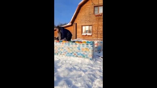Ледяная крепость #чтоделатьзимойсдетьми#ледянаякрепость#строимкрепость#лёд#построитьледянуюкрепость