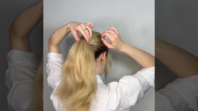 ЛАЙФХАК ДЛЯ ДЕВУШЕК: ОБЪЁМНЫЙ ХВОСТИК С КРАБИКОМ ?? Hair hack: claw clip voluminous ponytail