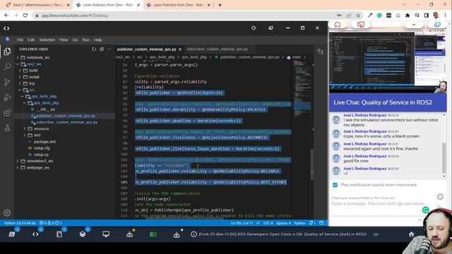 Quality of Service (QoS) in ROS2 | ROS2 Developers Open Class #138 смотреть онлайн