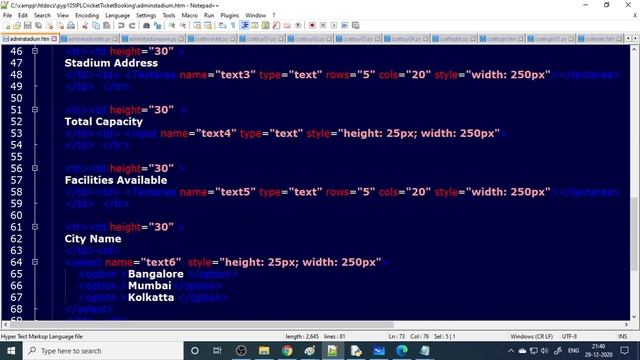 IPL Cricket Ticket Booking | Python Web Application Mini Project using mysql Database  | #highblix