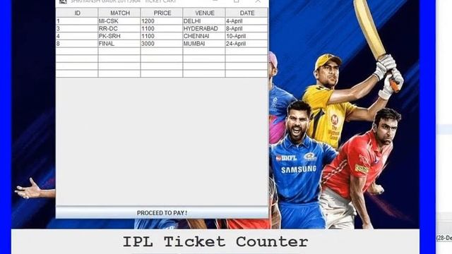 IPL ticket booking desktop application using Java Swing for Graphical User Interface /Java Core смотреть онлайн