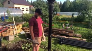 Монтаж винтовых свай Ямобуром