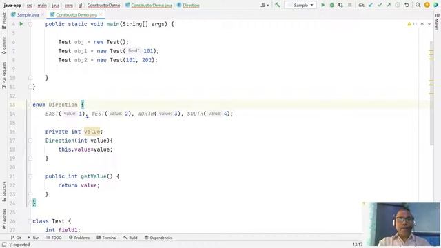 Java Interview Constructor for Class Enum Record