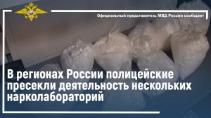 В регионах России полицейские пресекли деятельность нескольких нарколабораторий