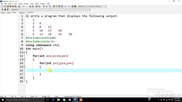 Lect#67) Number Pattern using nested for loop C++ in URDU/HINDI смотреть онлайн