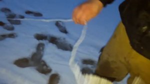 Как привязать сеть для протяжки под лед