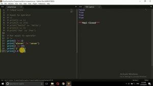 pyBasics 17 | Comparison operators in python