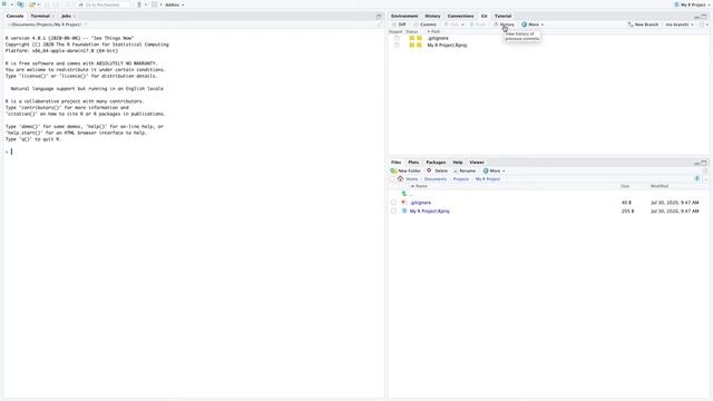 How to display the git pane in RStudio смотреть онлайн