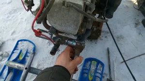 Снегокат с мотором от скутера  " САМОДЕЛКА