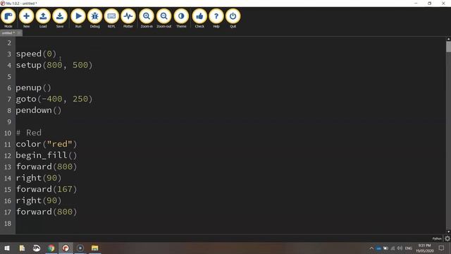 Python Turtle - Code The Netherlands Flag Tutorial смотреть онлайн