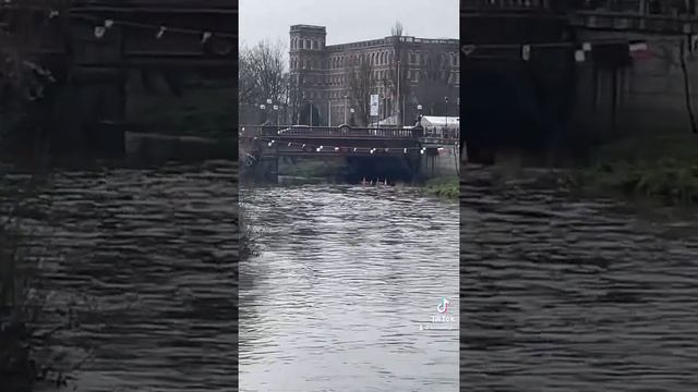 River Cart flowing past Paisley Abbey and Paisley Town Hall