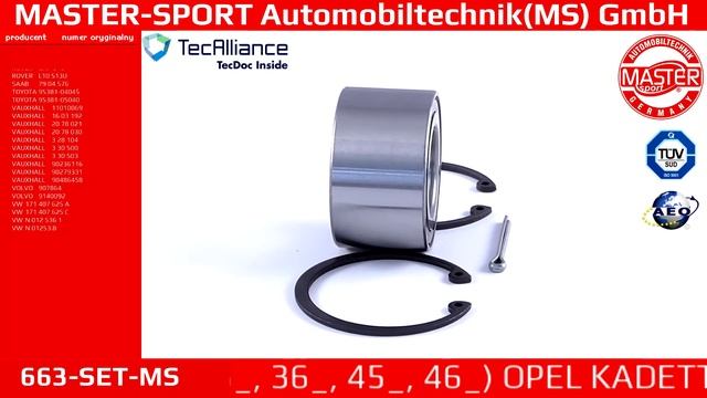 663-SET-MS | Wheel Bearing Kit | Master-Sport-Automobiltechnik (MS) GmbH смотреть онлайн