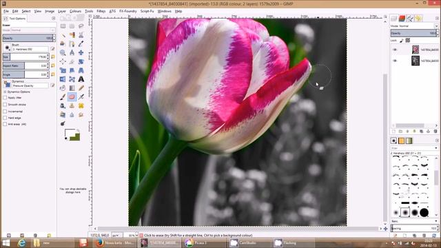 How to make a colour object on black and white background ? Gimp 2.8 tutorial смотреть онлайн