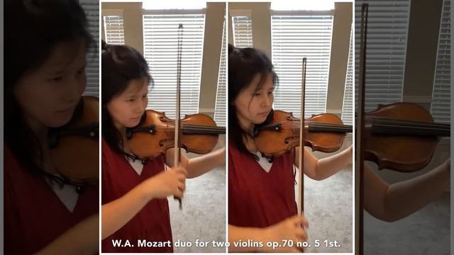 W.A.Mozart Duo For Two Violins Op.70, No. 5 1st.