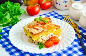 КАК ПРИГОТОВИТЬ МУСАКУ С БАКЛАЖАНАМИ И КАРТОФЕЛЕМ В ДУХОВКЕ