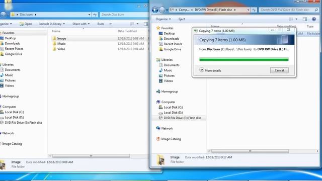 Запись CD DVD дисков через Windows 7 (часть 1) смотреть онлайн