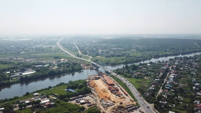 Ход строительства автодороги к аэропорту Жуковский.Мост.Чулково.М-5 Урал.Новорязанское шоссе.Часть смотреть онлайн