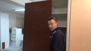 Шкаф и раздвижная система Hettich WingLine 770﻿ гармошка. Фасад мдф шпон. Обзор Шкафа