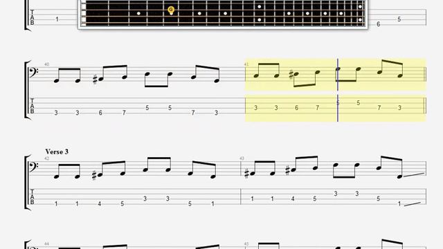 Beatles The   Hold Me Tight BASS GUITAR TABLATURE