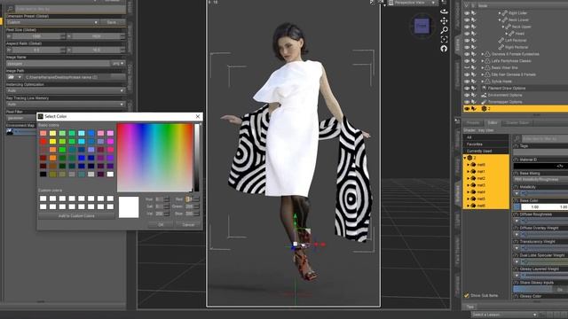 Модные оттенки S/S 2022 от #WGSN с визуализацией в DAZ3D