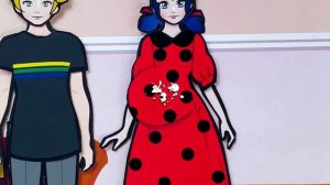 Paper dolls dress up - Ladybug lost her hero suit - Blue vs Red  - Miraculos  Barbie  story