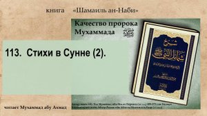 113. Качества Пророка ﷺ. Стихи в Сунне (2).