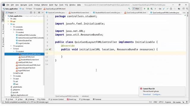 #50.  Creating Quiz card | Java FX Quiz Application