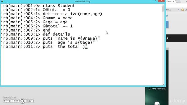137 Learn python and ruby programming:- Class Variable example