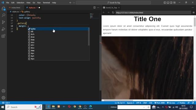 Scroll To Top Using Javascript, Javascript Projects