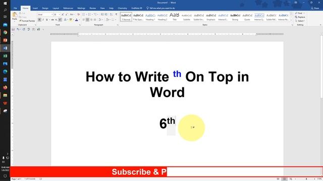 How to Write th On Top in Word (MS Word) смотреть онлайн