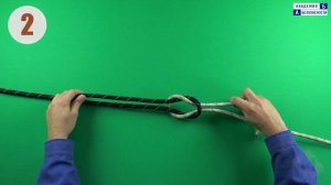 Канатные узлы, используемые при работе на высоте. Узел 'Прямой'